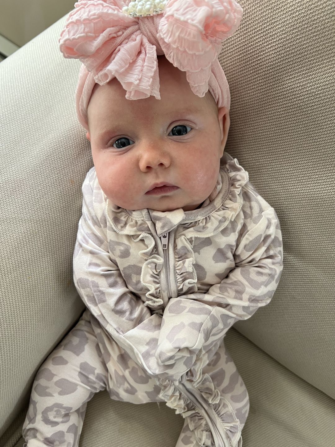 Customer photo review of Pearl Ruffled Headband