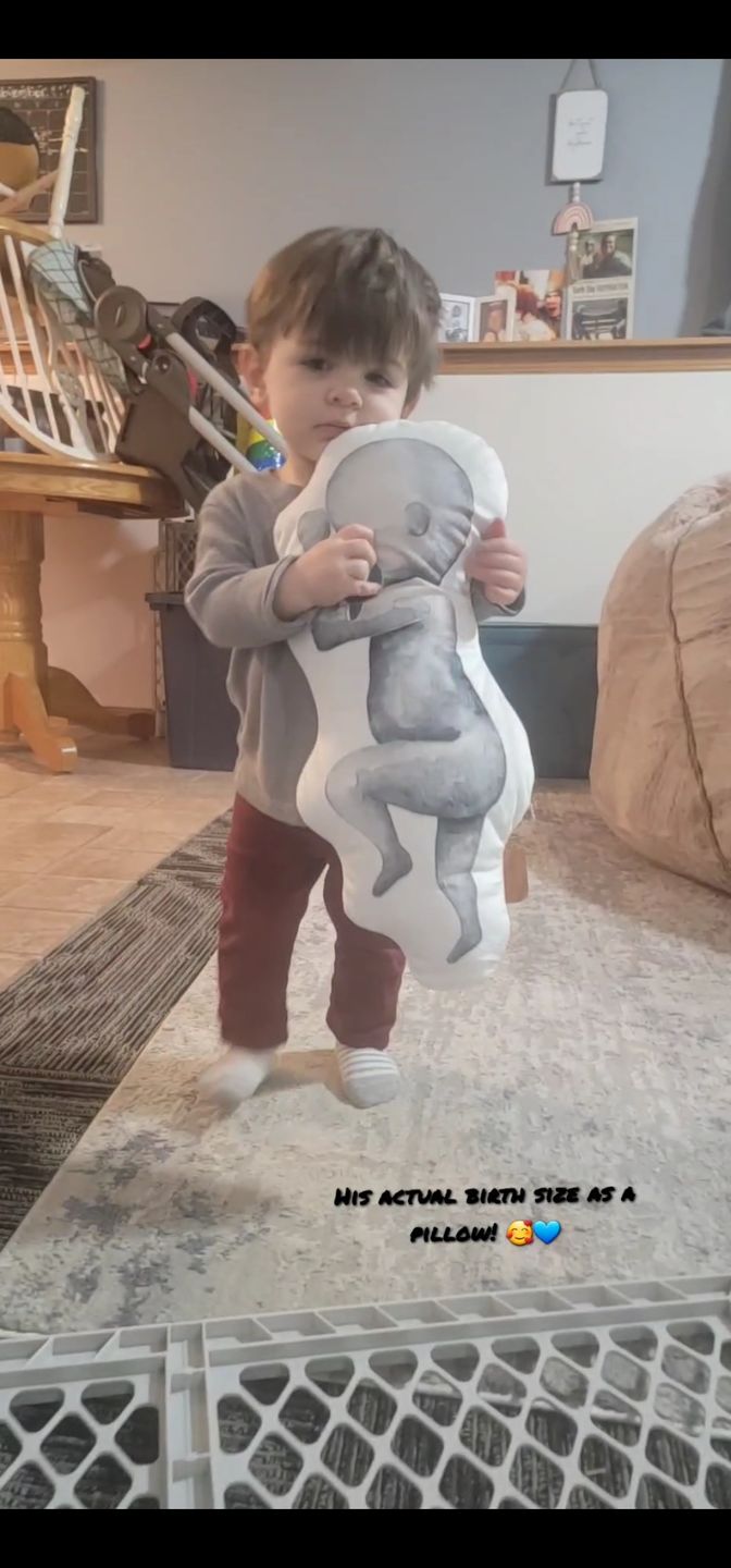 Customer photo review of Birth Pillow Watercolor One