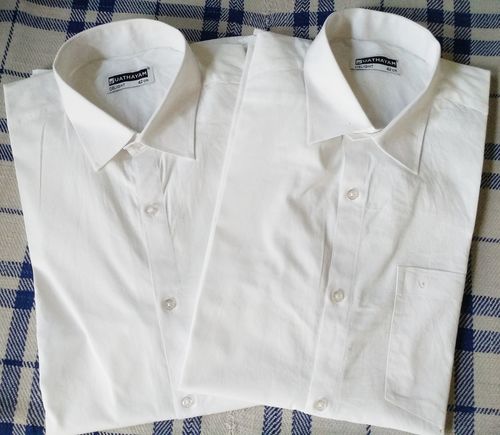 Customer photo review of Double Delight White Shirts - 2 Pcs Combo Pack