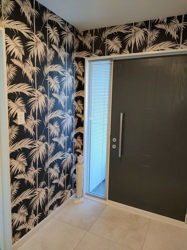 Customer photo review of Lola Palm Wallpaper - 5 Colours