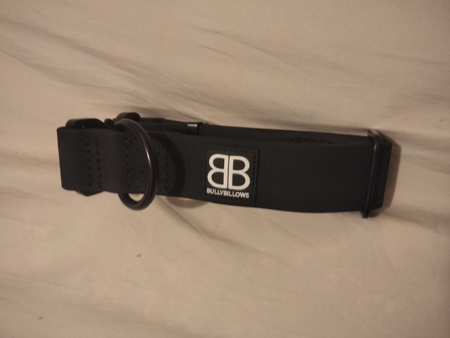 Customer photo review of 4cm Combat Billowthane® Collar | Waterproof & Anti-Rust - Black