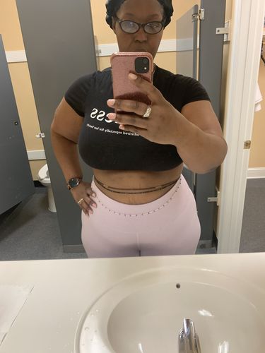 Customer photo review of Black is Beautiful Tie On Waist Beads
