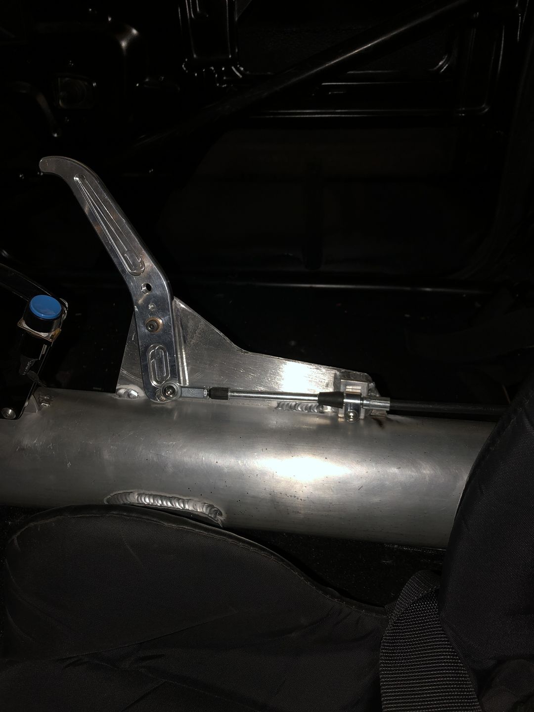 Customer photo review of Motion Raceworks Billet Parachute Handle Release Lever & Cable Mount Kit 14-020