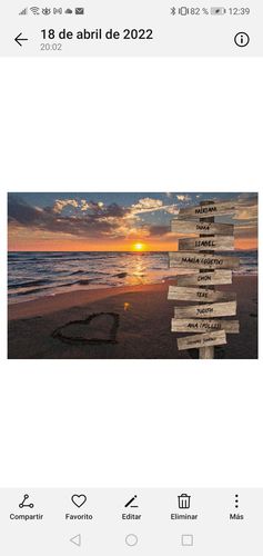 Customer photo review of Lienzo personalizado Corazon en la Playa