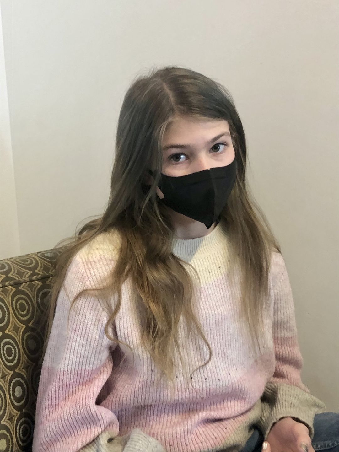 Customer photo review of Kids KN95 Respirator Face Mask Individually Sealed by PPE Supply (Cone Shape)