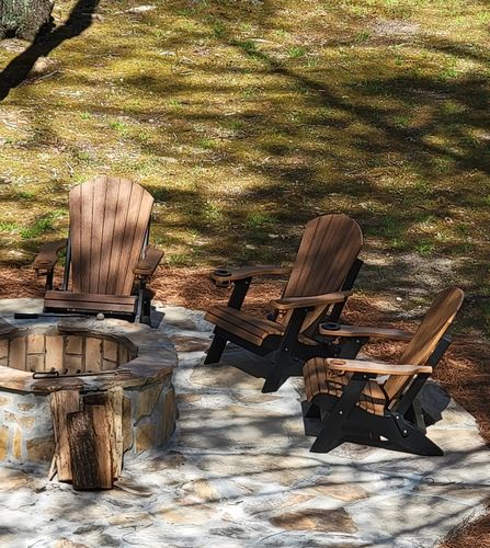 Customer photo review of Set of 8 - DuraWeather Poly® King Size Folding Adirondack Chair with Built-in Cup Holders (30+ Color Options)
