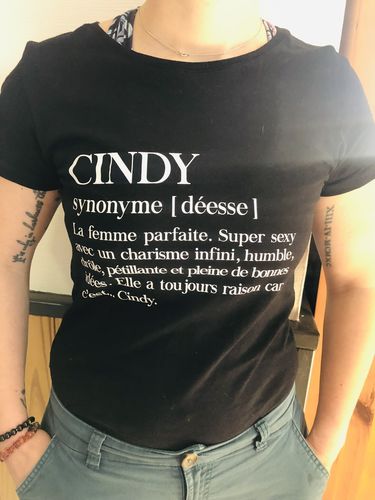 Customer photo review of T-shirt femme Cindy | Prénom Définition