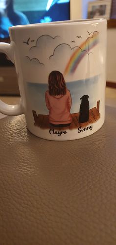 Customer photo review of Girl & Dogs - Life is better with a dog Personalised Mug