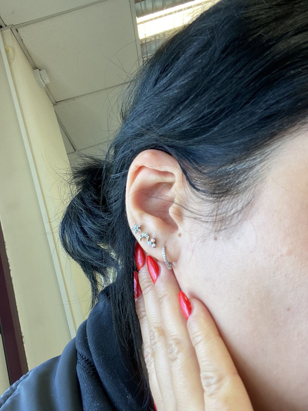 Customer photo review of Fine Pavé Hoop