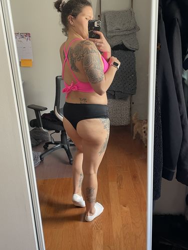 Customer photo review of 'Empower' Mid Rise Cheeky Bikini Bottom