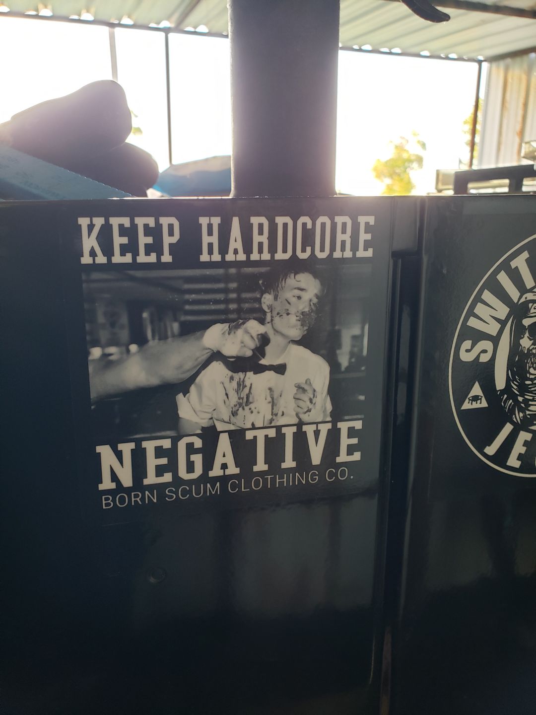 Customer photo review of KEEP HARDCORE NEGATIVE STICKER