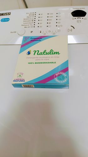 Customer photo review of Eco-Tiras de Detergente 40 lavados Natulim