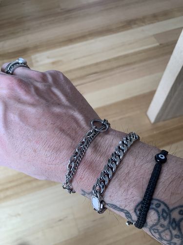 Customer photo review of Cuban Bracelet (Silver) 8mm