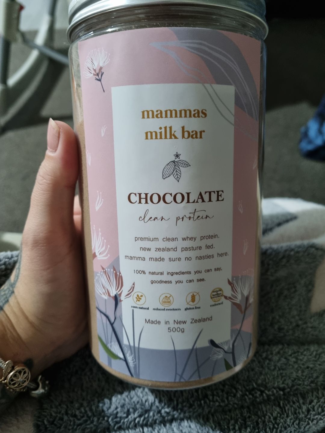 Customer photo review of Chocolate Premium Whey Protein