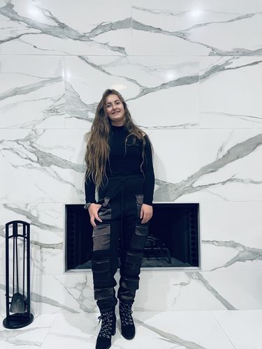 Customer photo review of SATIN POCKETS SWEATPANTS