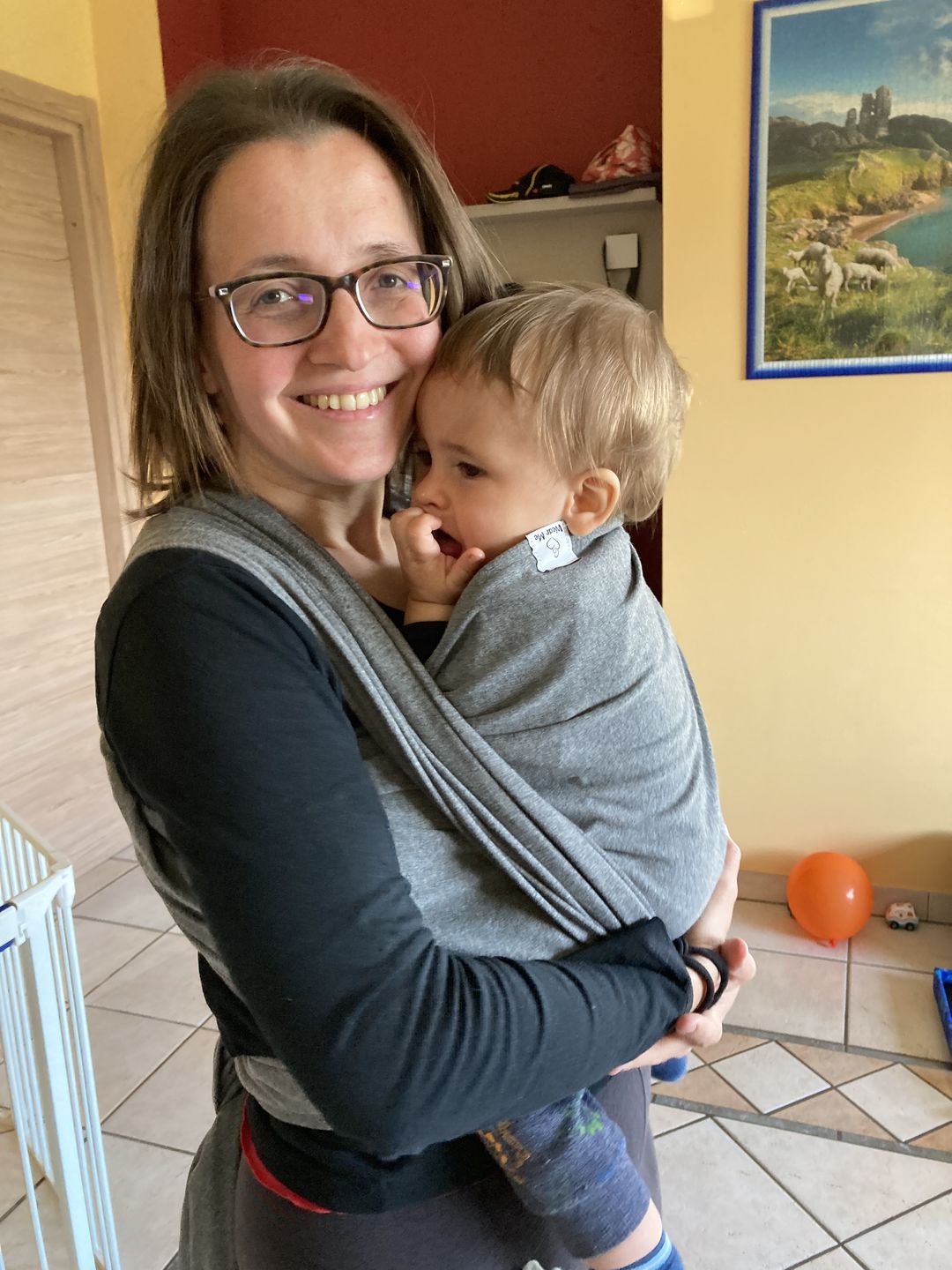 Customer photo review of Fascia elastica porta bebè