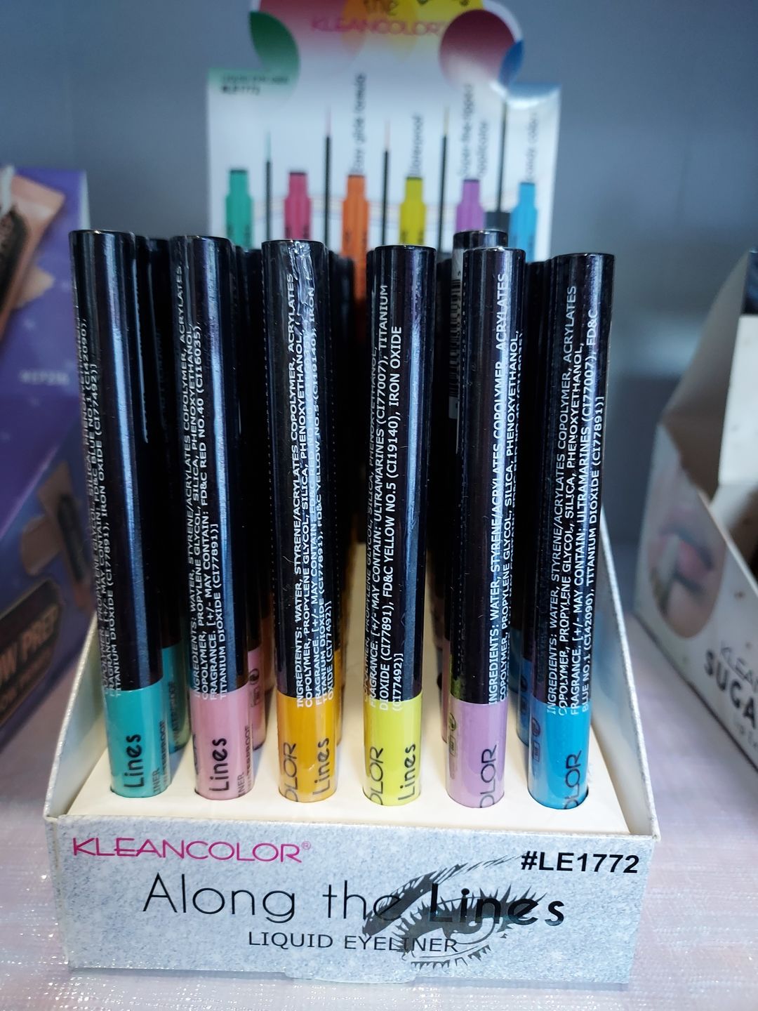 Customer photo review of Kleancolor Along The Lines Liquid Eyeliner - Wholesale Display 48 Units (LE1772)