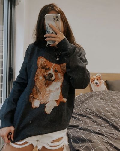 Customer photo review of Full-Body Pet Custom Sweater