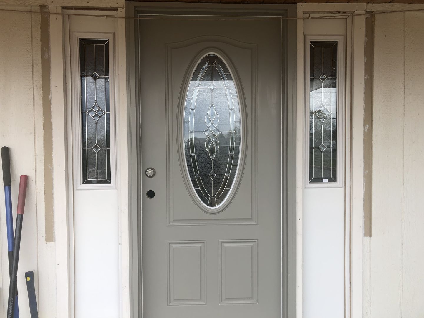 Customer photo review of Wexford Glass and Frame Kit (Half Sidelite 8" x 36" Glass Size)
