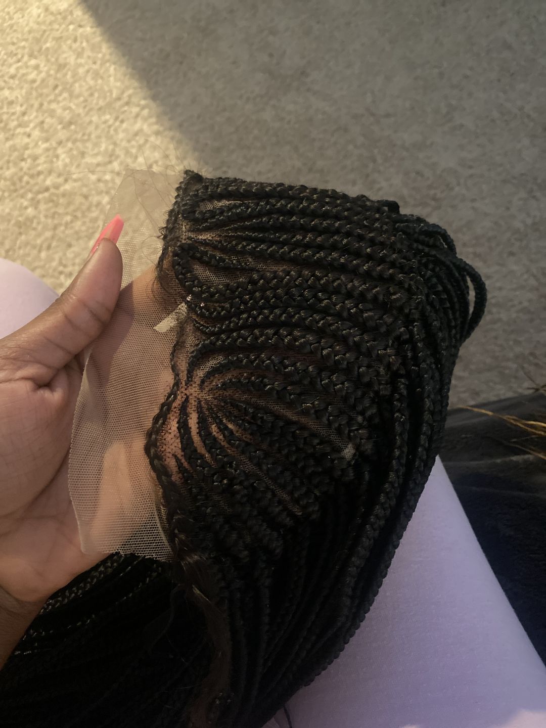 Customer photo review of Cornrow Braids 13x4 Lace Front - Wig Fab