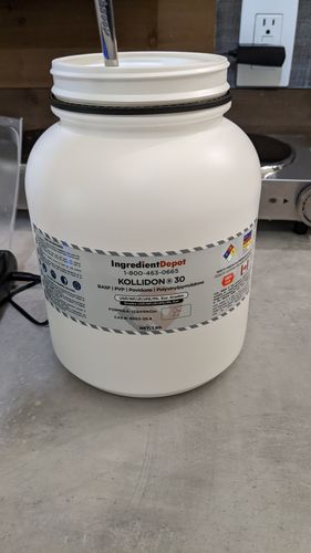 Customer photo review of PVP (Povidone or Polyvinylpyrrolidone) 1 kg