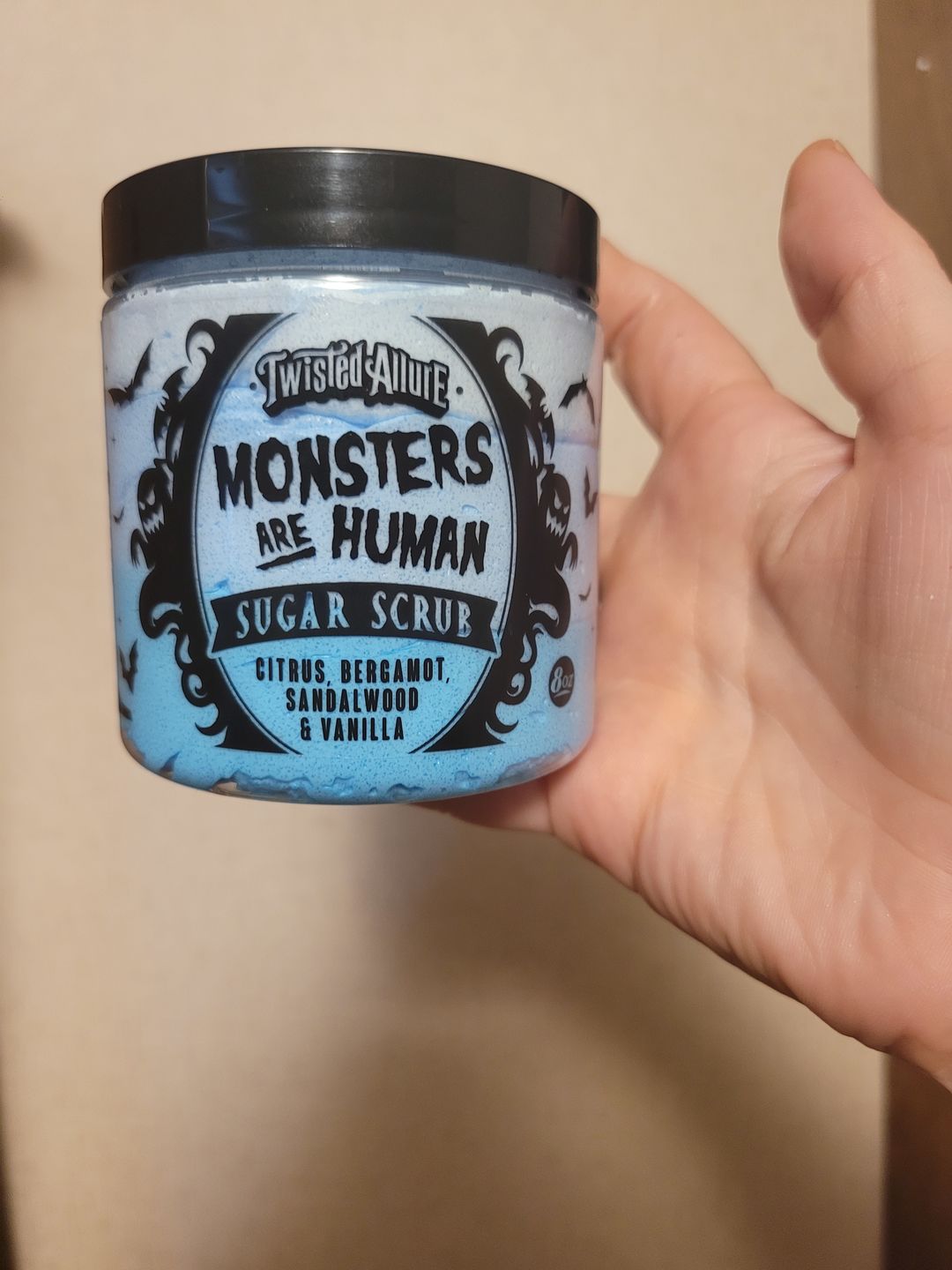 Customer photo review of Monsters are Human Sugar Scrub