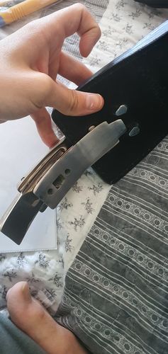 Customer photo review of PR Powerlifting 13mm Belt w/ Lever Buckle - Grey/Black