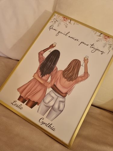 Customer photo review of Besties - Poster personnalisé