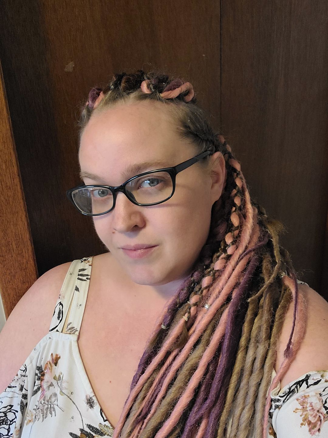 Customer photo review of (PRE ORDER) Dusty Pink  - (1 pack of 5 Dreads)