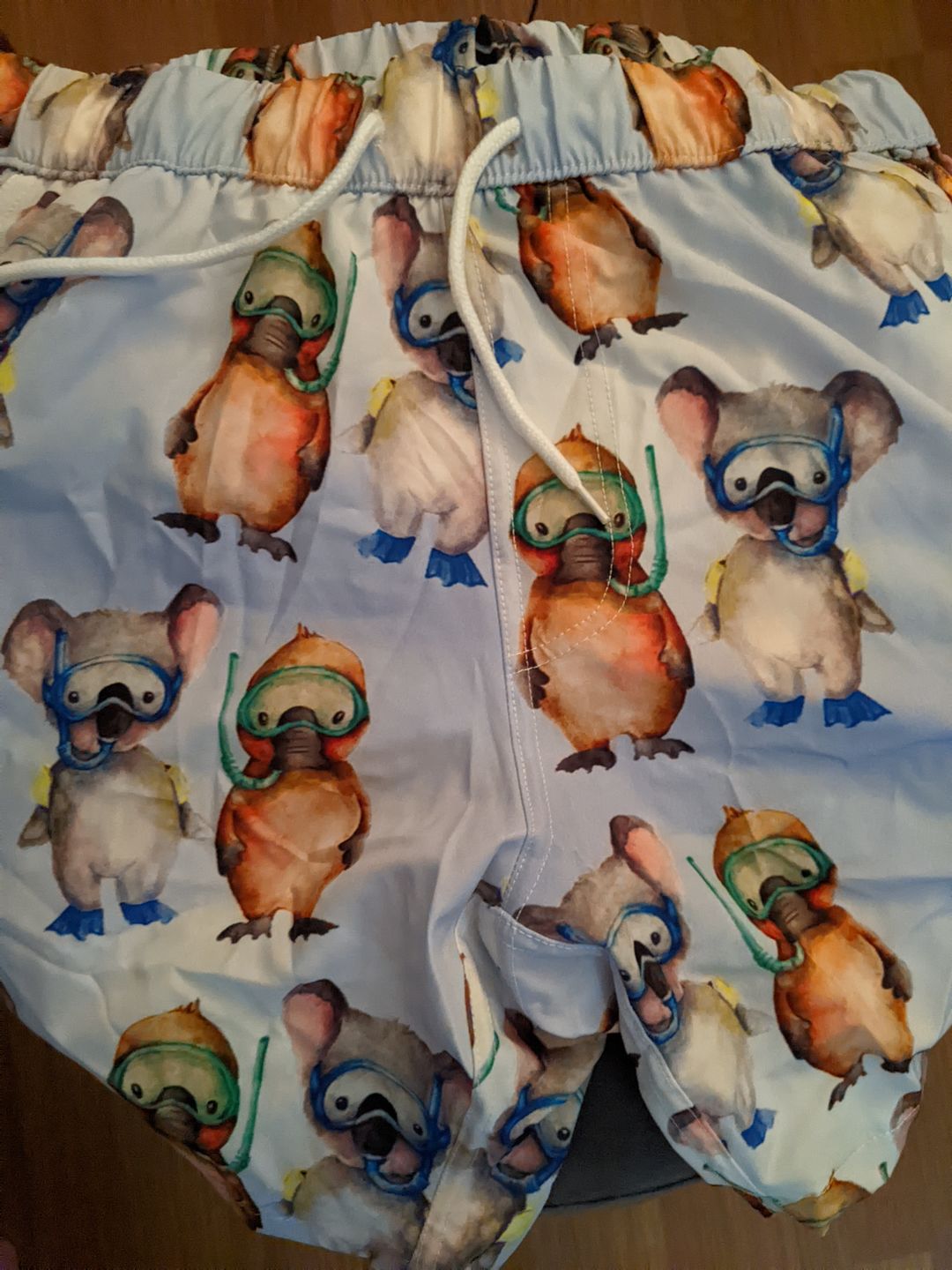 Customer photo review of Swimming Pals Men's Boardshorts