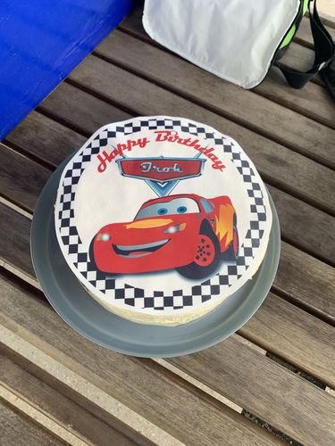 Customer photo review of Cars - Edible Icing Toppers