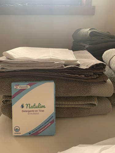 Customer photo review of Eco-Tiras de Detergente 40 lavados Natulim