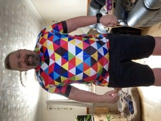 Customer photo review of Colourful Triangles Cycling Jersey