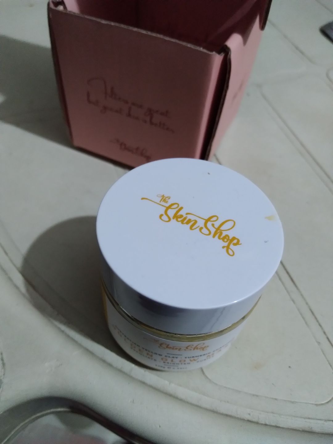Customer photo review of Golden Glow Mask