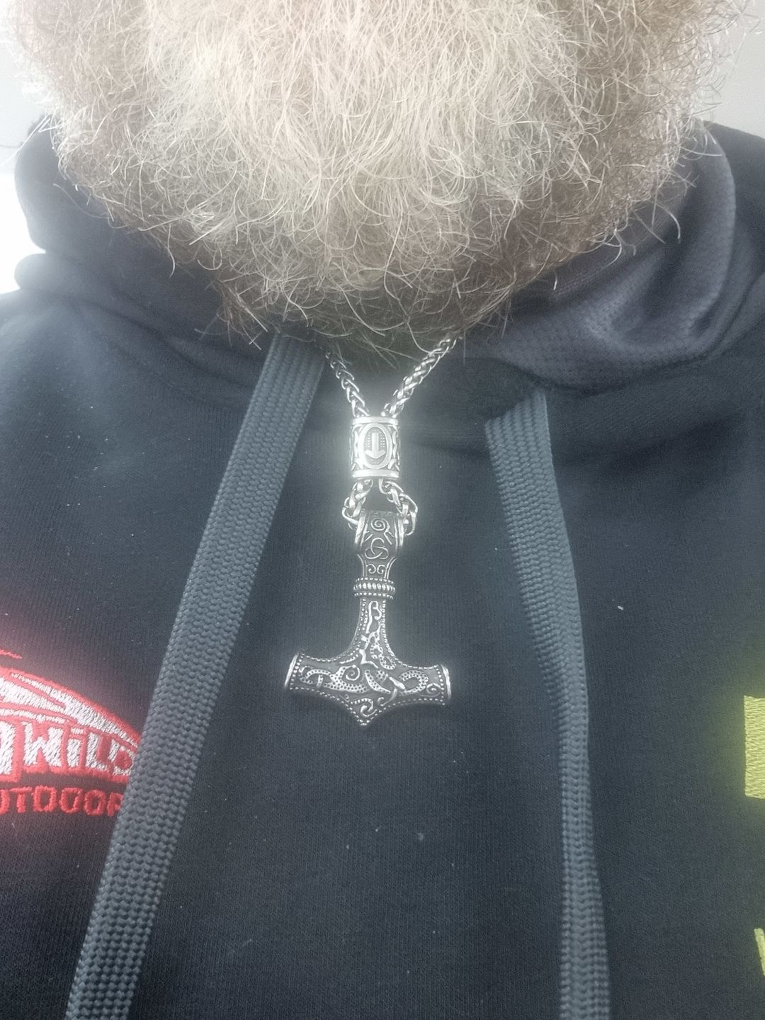 Customer photo review of Mjölnir - Thor's Hammer Stainless Steel Necklace