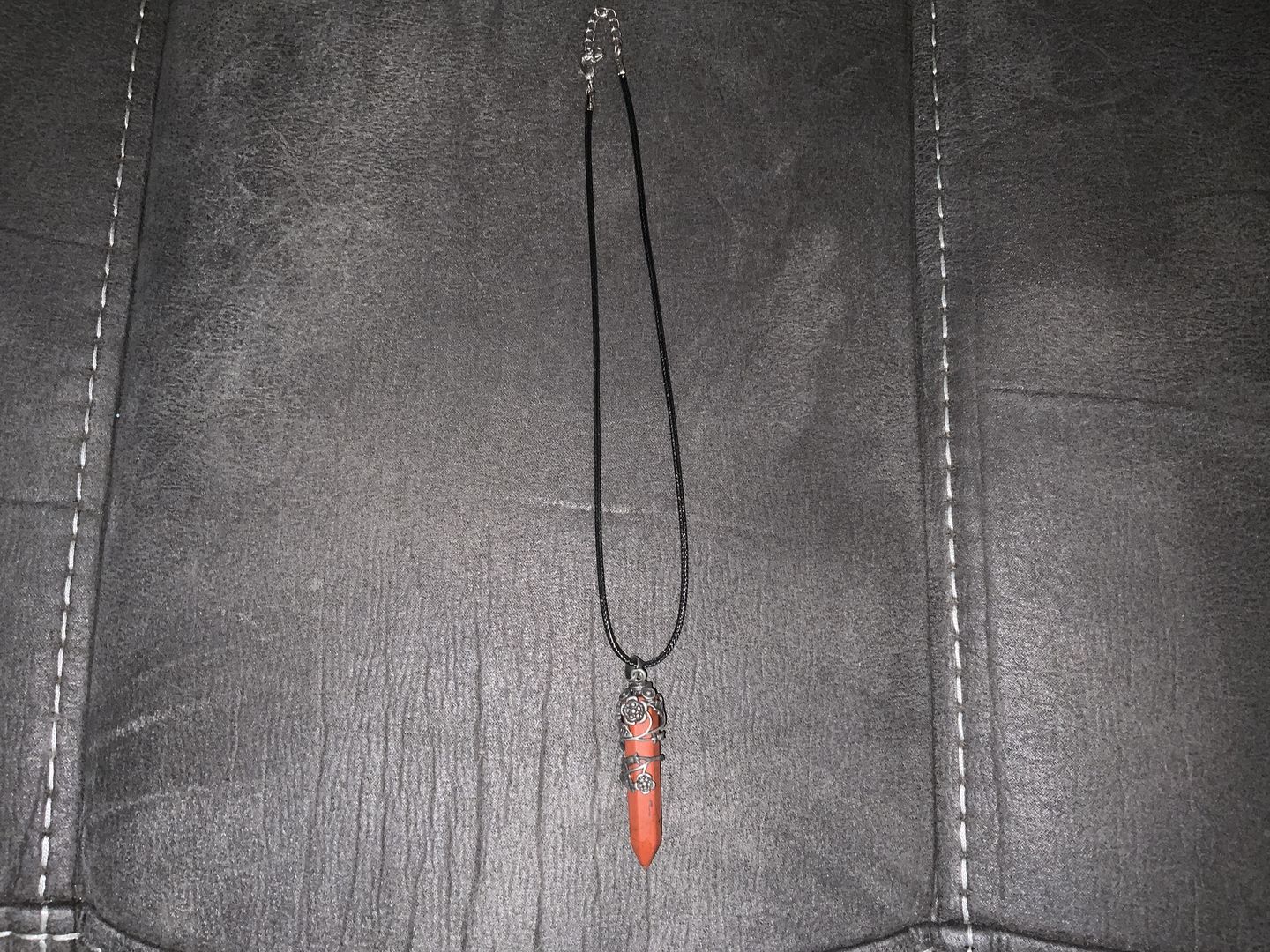 Customer photo review of Crystal Flower Hexagon Necklace
