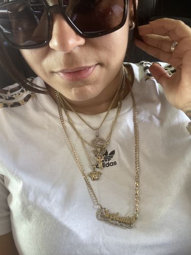 Customer photo review of *NEW* 14K STEPHANIE 🤍 Name Pendant JTJ™ -