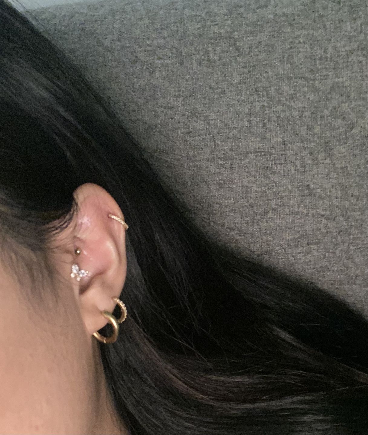 Customer photo review of Fine Pavé Hoop