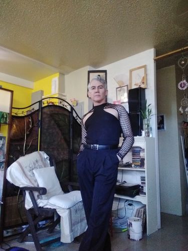 Customer photo review of Men's High Waist Casual Wide Leg Pants SKUH95667