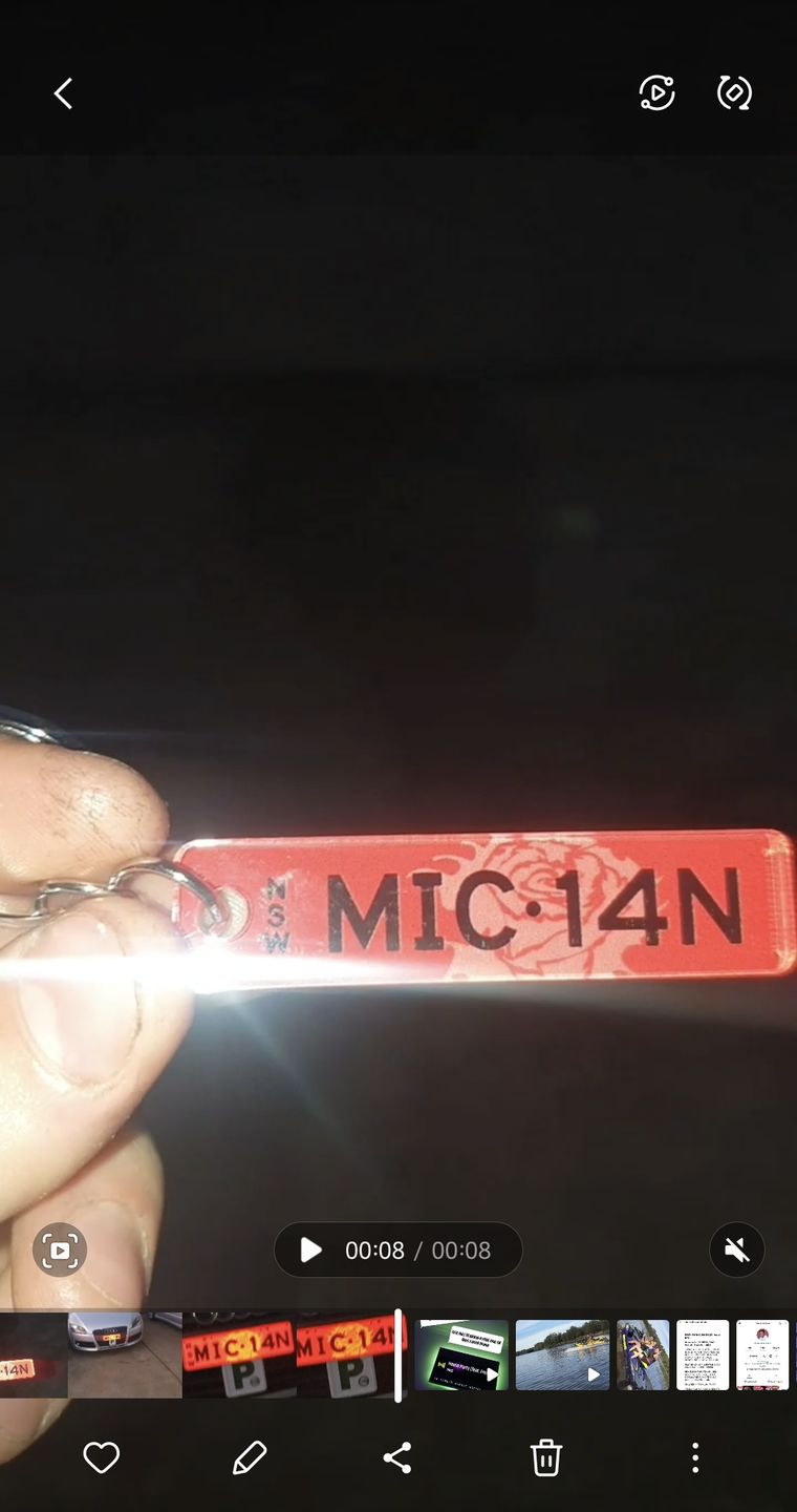 Customer photo review of NSW Colour Licence Plate Custom Keychain