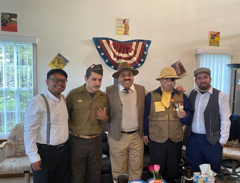 Customer photo review of 1940s Murder Mystery Host Your Own Game Kit
