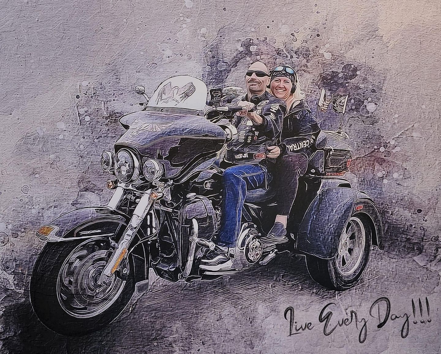 Customer photo review of Personalized Motocycle photo Painting
