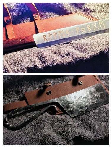 Customer photo review of The Raven Forge Runed Seax