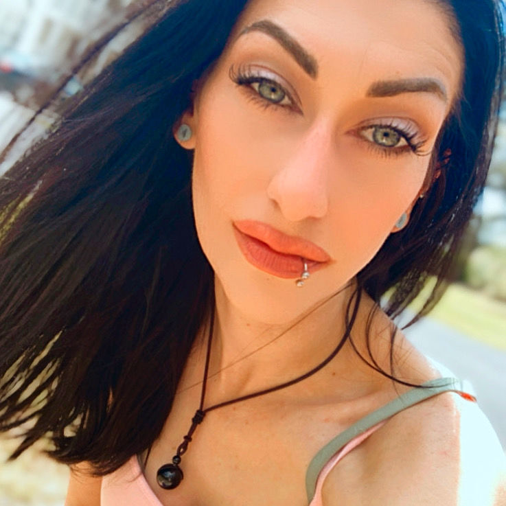 Customer photo review of Obsidian Stone Necklace