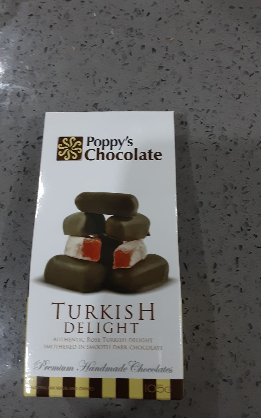 Customer photo review of Chocolate Coated Turkish Delight Dark Chocolate 105g