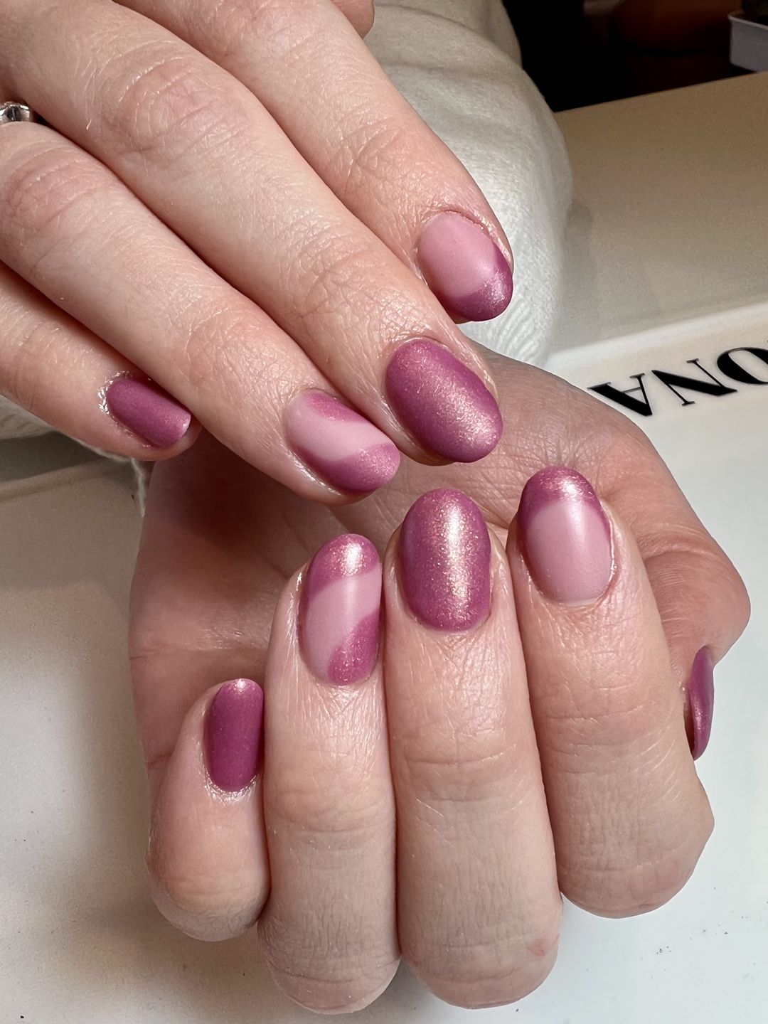Customer photo review of Semilac 377 Shimmer Stone Ruby UV Gel Polish 7ml