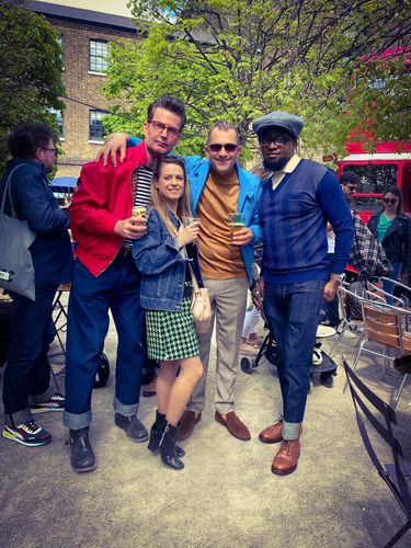 Customer photo review of Mens Classic Harrington Jacket - Red