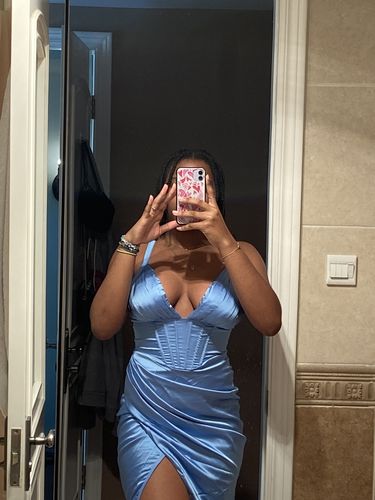 Customer photo review of Goddess Corset Dress (BLUE)