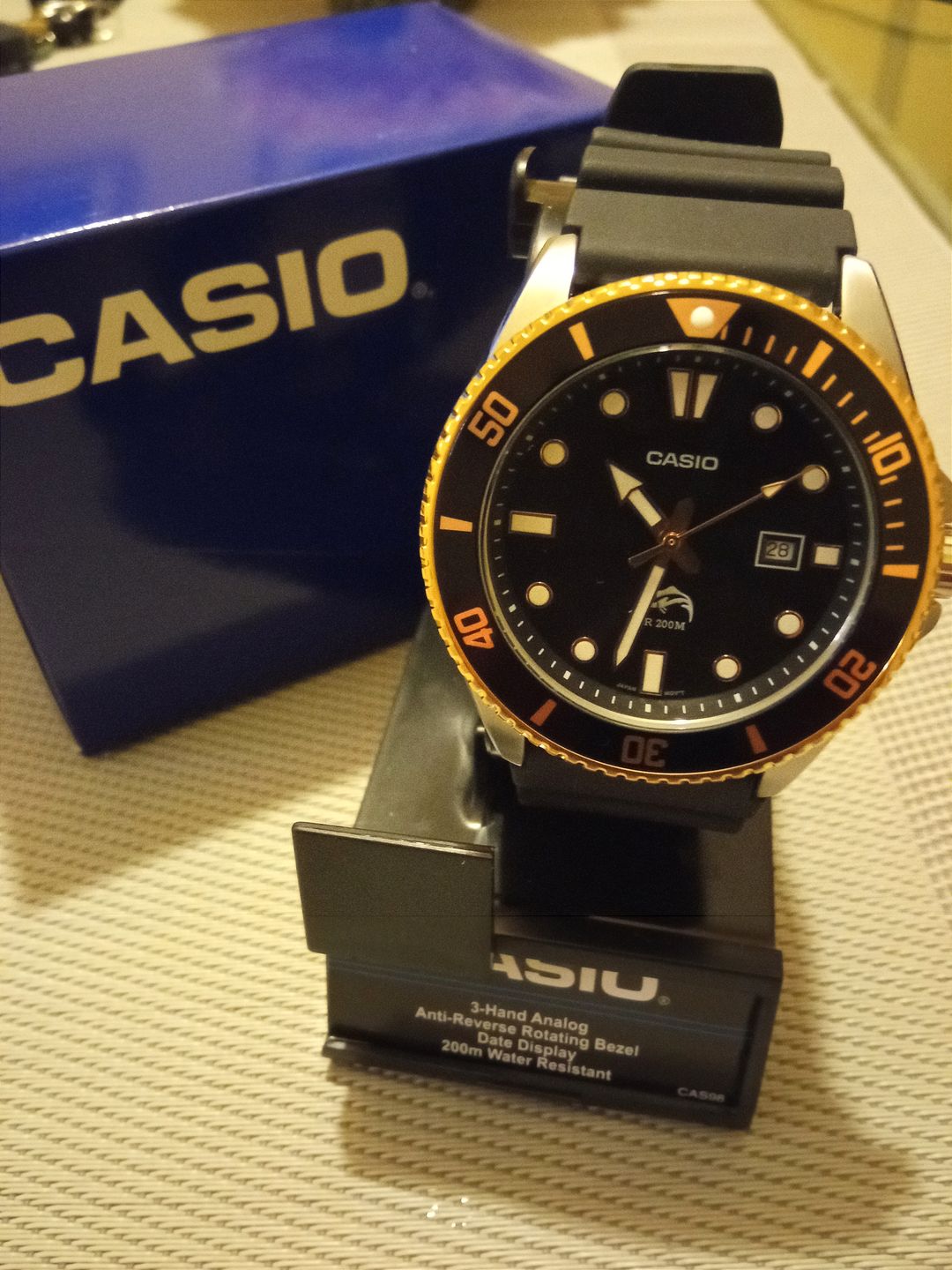 Customer photo review of Reloj Casio Submariner Marlin Duro MDV106G-1AVCF Negro Dorado Buceo