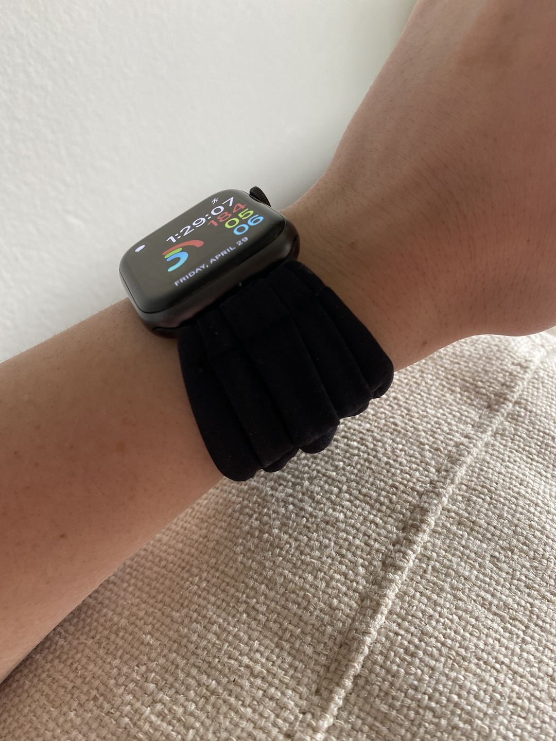 Customer photo review of Jet Black Apple Watch Bandit